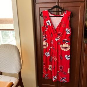 Red Cleo Sleeveless Dress Size S NWOT